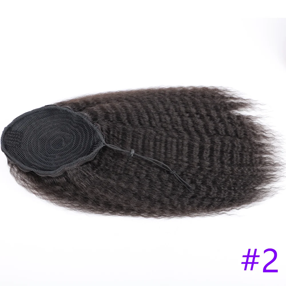 Fake Synthetic Drawstring Ponytail Elastic Hair Extension For Women Kinky Curly Ponytail Synthetic Hair High Puff Afro Hairpiece
