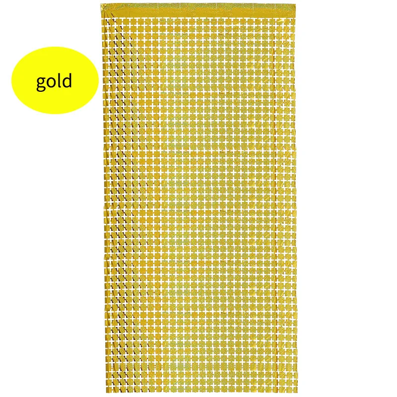 Party Backdrop Metallic Foil Fringe Tinsel Curtain Adult Kids Birthday Party Wedding Decoration Baby Shower Favor Supplies ﻿