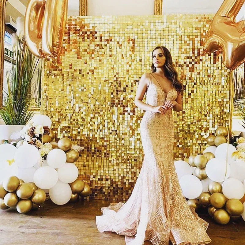 Party Backdrop Metallic Foil Fringe Tinsel Curtain Adult Kids Birthday Party Wedding Decoration Baby Shower Favor Supplies ﻿