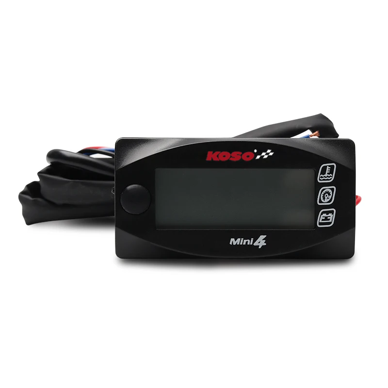 koso Tachometer Motorcycles RPM water temperature VoltageTime Mini 4 in 1 LED Digital Display meter
