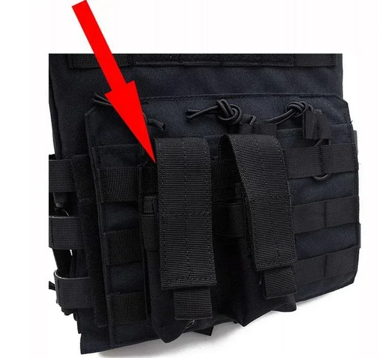9mm Pistol Magazine Pouch Tactical Double Molle Belt Dual Mag Bag Flashlight Holder Attachment Package Gun Hunting Accessories