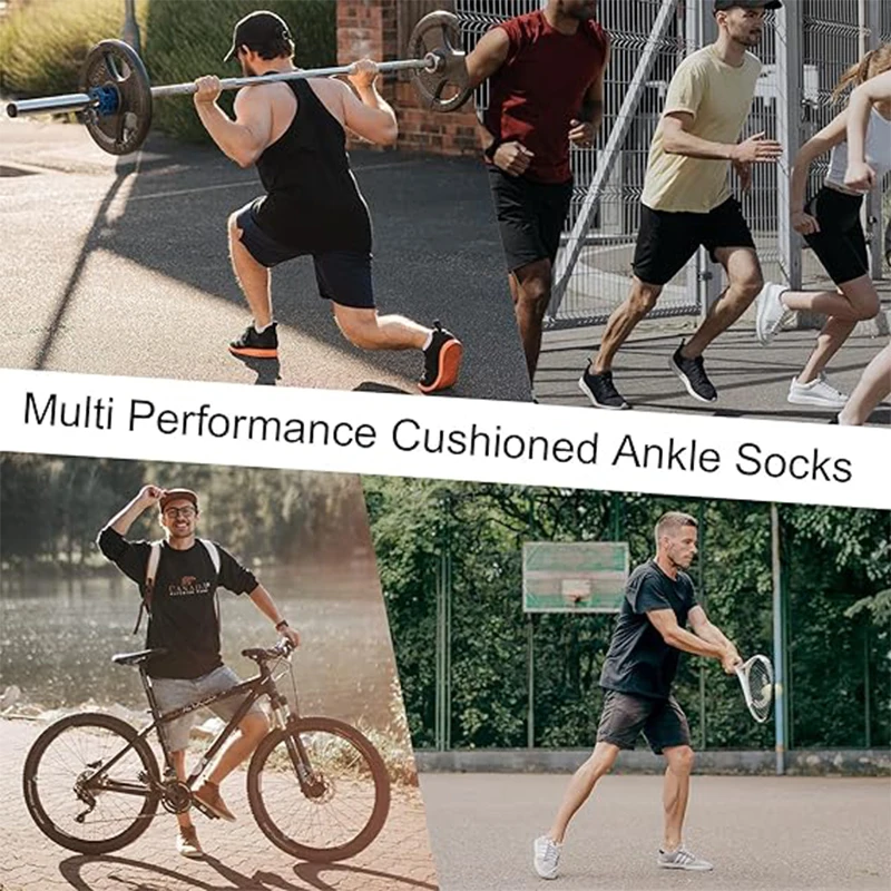 3/6 Pairs Sport Ankle Socks Athletic Low-cut Sock Thick Knit Sock Outdoor Fitness Breathable Quick Dry Wear-resistant Warm Socks