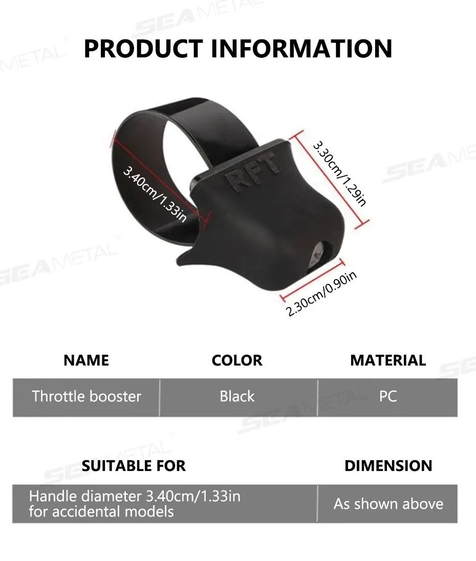 SEAMETAL Motorcycle Throttle Assistant Handle Accelerator Booster Cruise Control Grip Thumb Wrist Rest Labor Saver Accessories