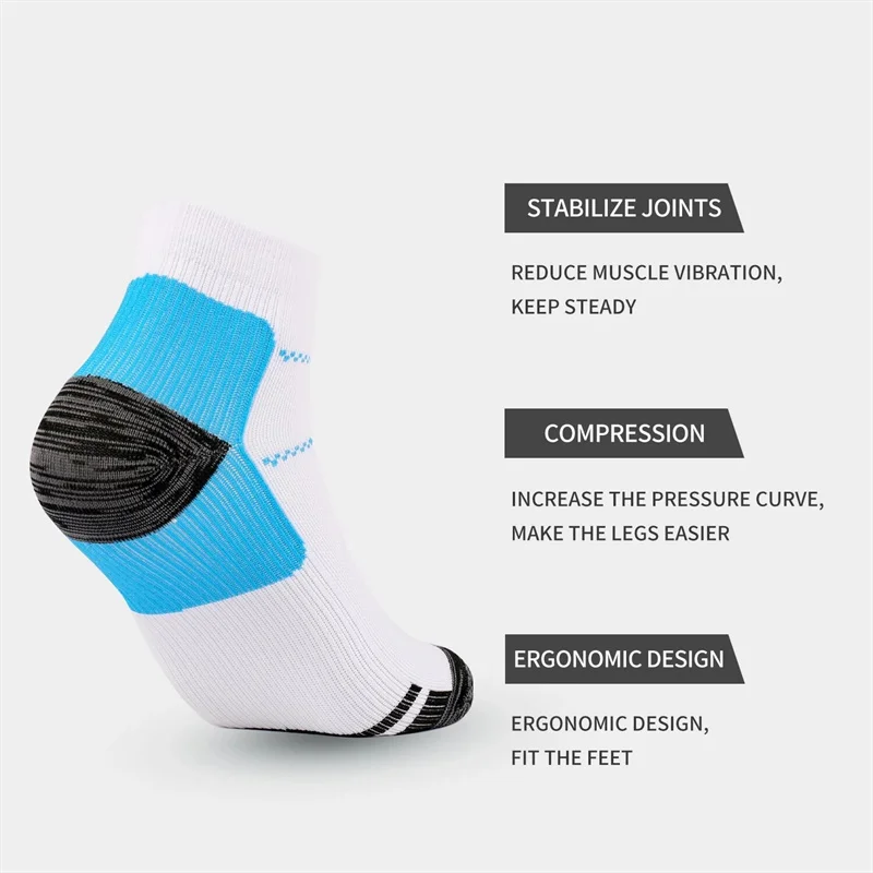 1/2/3 Pairs Brothock Plantar Fascia Compression Socks Sweat-absorbent Deodorant Breathable Sports Pressure Basketball Socks