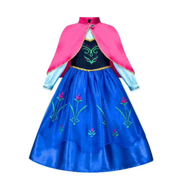 Children Costume Girl Dress Halloween Princess Cosplay Party Rapunzal Anna Elsa Birthday Clothes
