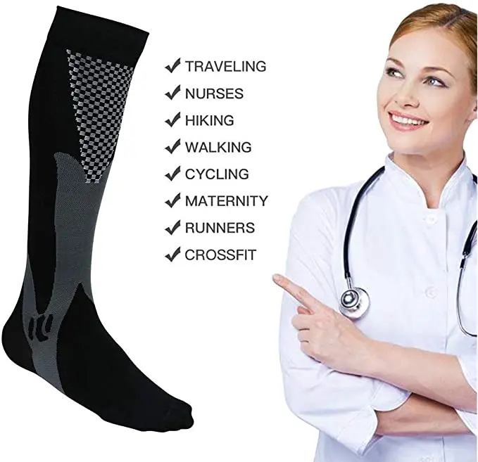 New Compression Socks 20-30mmhg High Stockings Men Women Sports Socks For Marathon Cycling Football Varicose Veins EU36-50 Meias