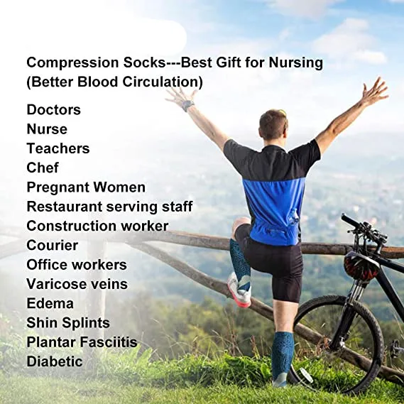 New Compression Socks 20-30mmhg High Stockings Men Women Sports Socks For Marathon Cycling Football Varicose Veins EU36-50 Meias
