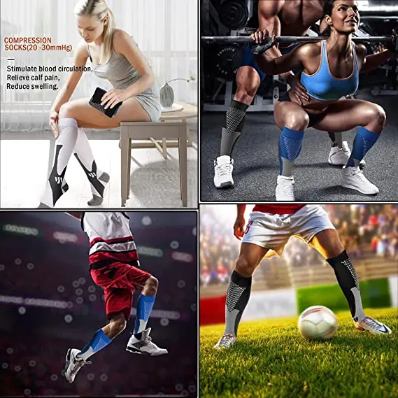 New Compression Socks 20-30mmhg High Stockings Men Women Sports Socks For Marathon Cycling Football Varicose Veins EU36-50 Meias