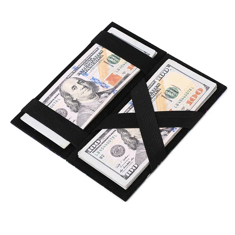 Creative New Long PU Wallet Card Holder Rhombus Laser Indentation Wallet Magic Wallet Men's and Women's Coin Purse
