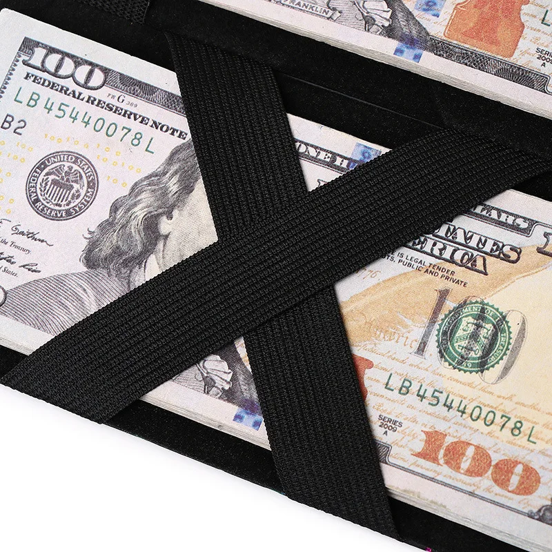 Creative New Long PU Wallet Card Holder Rhombus Laser Indentation Wallet Magic Wallet Men's and Women's Coin Purse