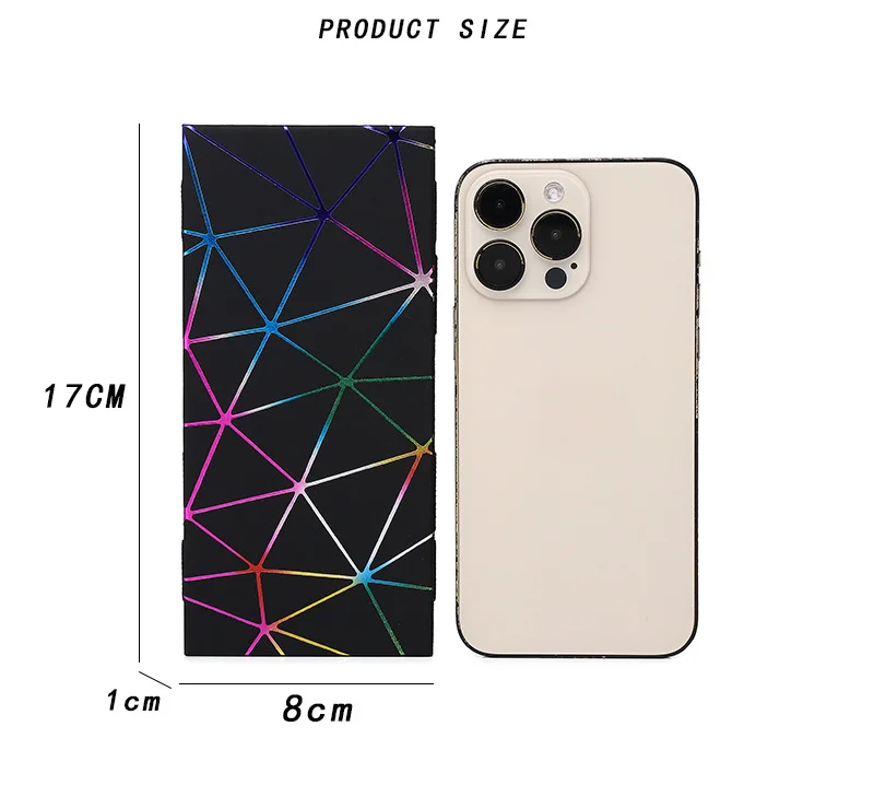 Creative New Long PU Wallet Card Holder Rhombus Laser Indentation Wallet Magic Wallet Men's and Women's Coin Purse