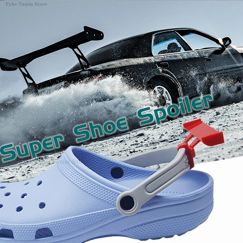 2pcs Shoe Accessories Shoes Spoiler Wing Car Wing Charm Slipper Tail Decoration Shoe Decoration Clips Shoe Pendant Accessories