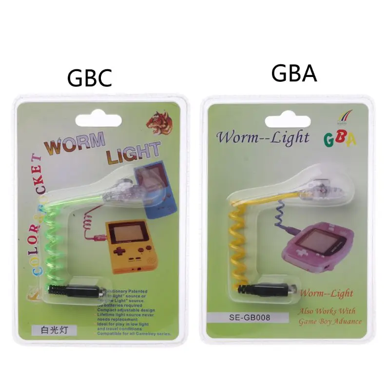 High Quality New Flexible Worm Light Illumination LED Lamps for Nintend Gameboy GBA GBC GBP Console