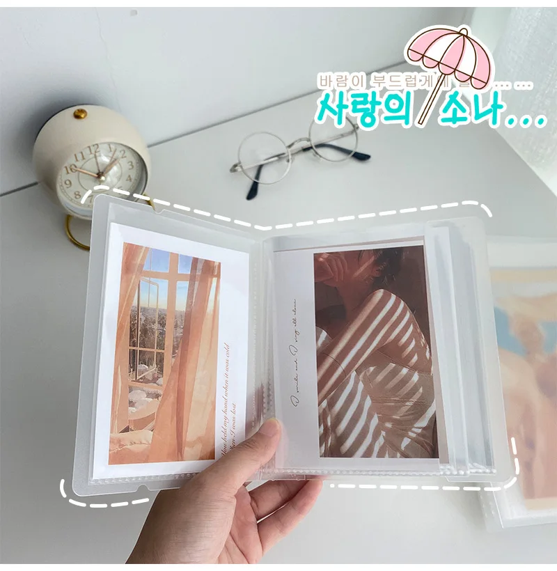Yoofun 40 pockets photo album 3/4/5/6/7/8/9 Inch Picture Case Storage Book Photo Album Photocard Name Card ID Holder Clear