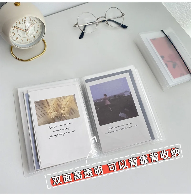 Yoofun 40 pockets photo album 3/4/5/6/7/8/9 Inch Picture Case Storage Book Photo Album Photocard Name Card ID Holder Clear