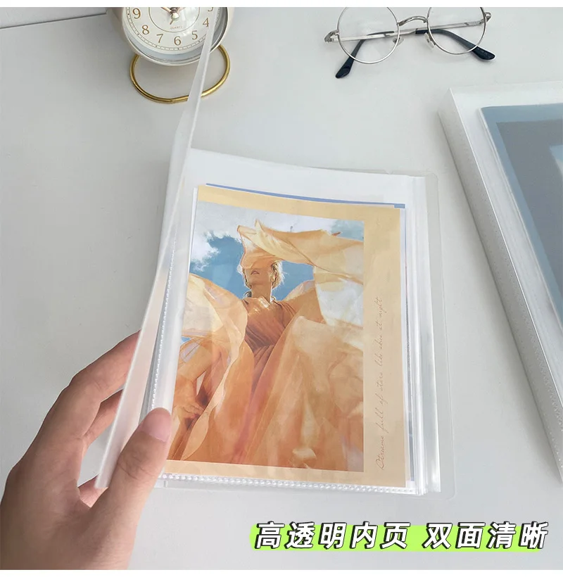 Yoofun 40 pockets photo album 3/4/5/6/7/8/9 Inch Picture Case Storage Book Photo Album Photocard Name Card ID Holder Clear