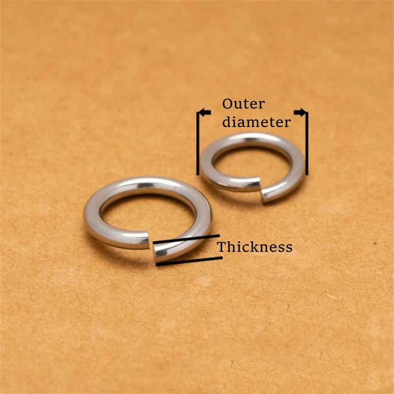 100-200Pcs 3-15mm Stainless Steel Open Single Jump Rings Connectors DIY Jewelry Making Findings Bracelet Accessories Wholesale