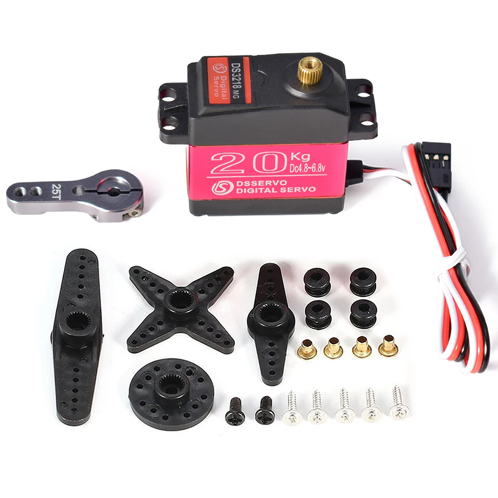 Dsservo Waterproof RC Servo DS3218 20KG DS3225 25KG DS3235 35KG 180/270 Degree for 1/8 1/10 1/12 RC Car Metal Gear Digital Servo
