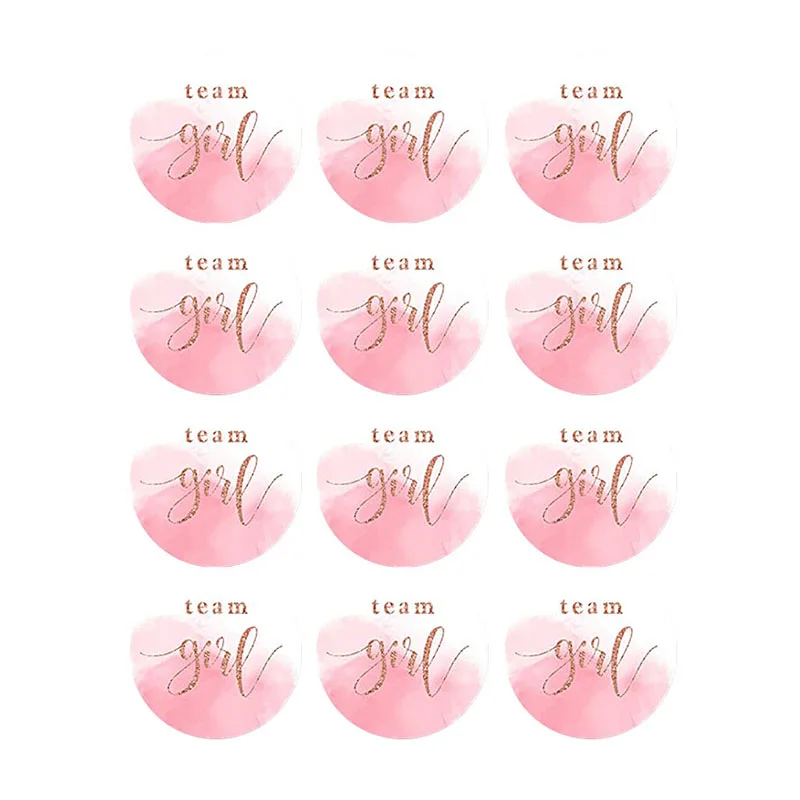 60/120pcs Team Boy Team Girl Stickers Boy or Girl Sticker for Gender Reveal Party Decoration Baby Shower Supplies Gift Box Label