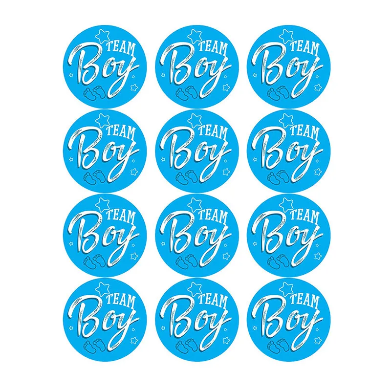 60/120pcs Team Boy Team Girl Stickers Boy or Girl Sticker for Gender Reveal Party Decoration Baby Shower Supplies Gift Box Label