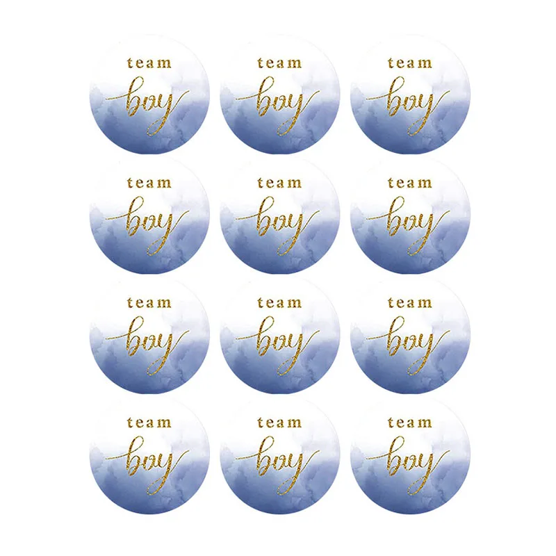 60/120pcs Team Boy Team Girl Stickers Boy or Girl Sticker for Gender Reveal Party Decoration Baby Shower Supplies Gift Box Label