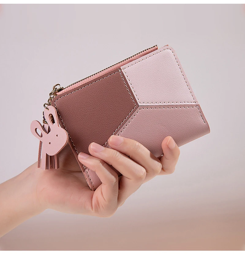 Women's Wallet PU Leather Women's Wallet Made of Leather Women Purses Card Holder Foldable Portable Lady Coin Purses