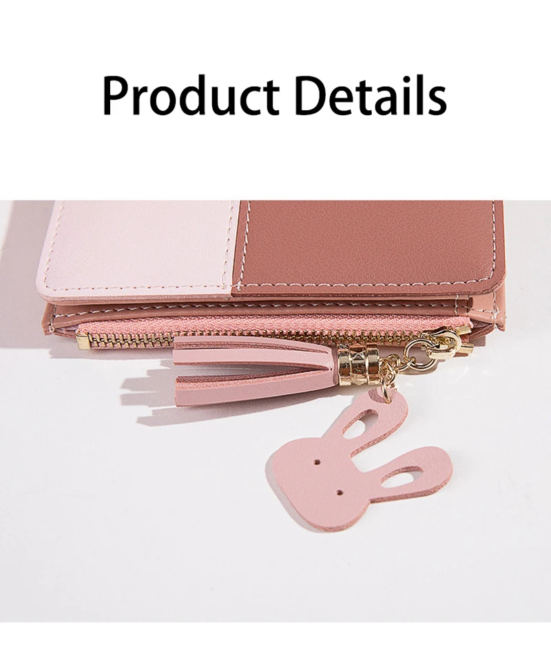 Women's Wallet PU Leather Women's Wallet Made of Leather Women Purses Card Holder Foldable Portable Lady Coin Purses