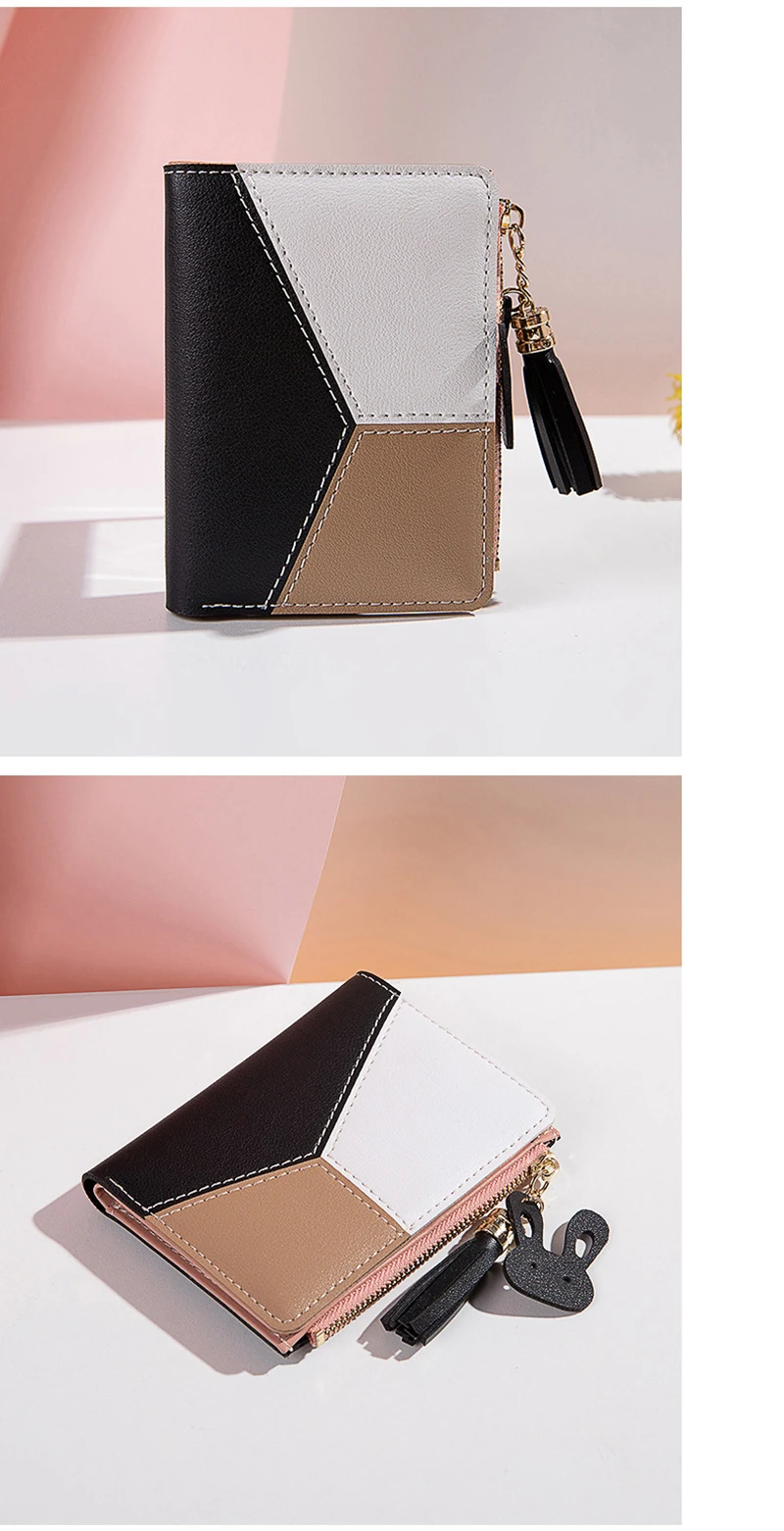 Women's Wallet PU Leather Women's Wallet Made of Leather Women Purses Card Holder Foldable Portable Lady Coin Purses