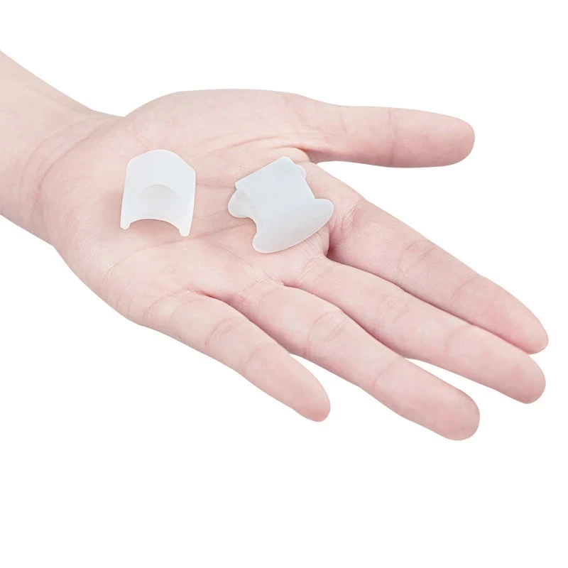 4pcs=2pairs Silicone Separator Hallux Valgus Finger Protector Toe Orthopedic Products Corrector Feet Care Straightener Pedicure