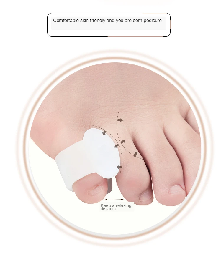 4pcs=2pairs Silicone Separator Hallux Valgus Finger Protector Toe Orthopedic Products Corrector Feet Care Straightener Pedicure
