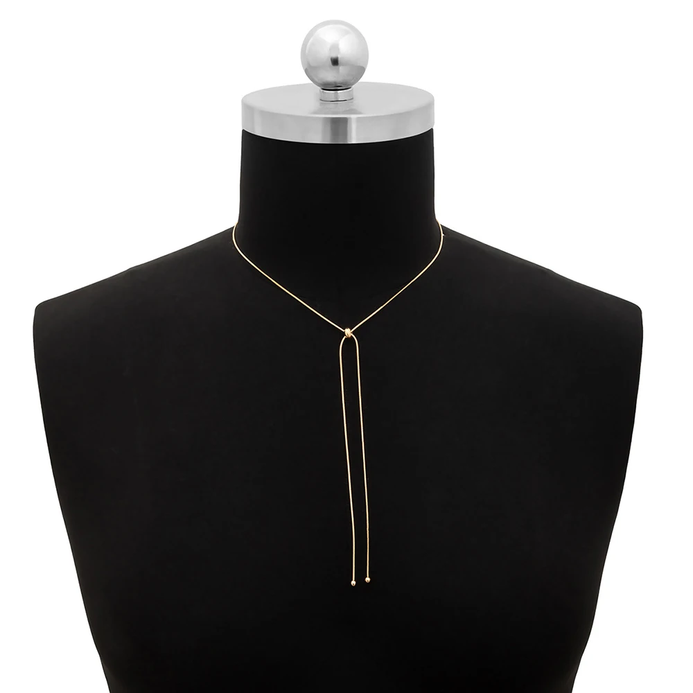 1PC Snake Copper Chain Choker Tassel Necklace for Women Girl Fine Link on Neck with Ball Pendant Temperament Party Jewelry Gifts