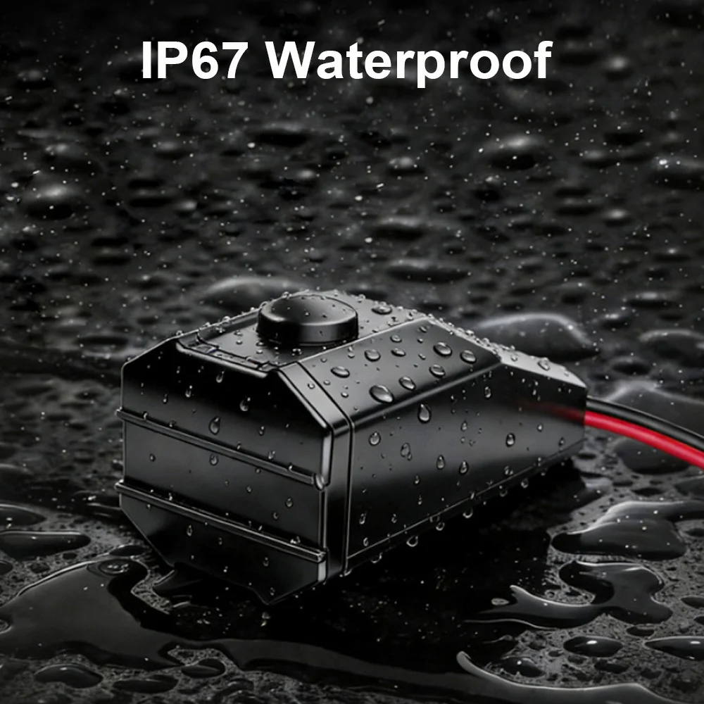6.8A PD+QC3.0 Motorcycle Phone Charger Handlebar Dual USB Socket 60W Waterproof 12V Power Supply Adapter with Switch Voltmeter