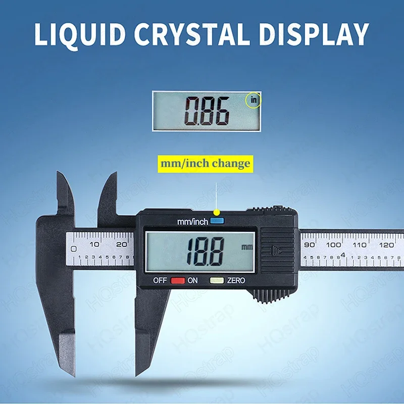 150mm 100mm Carbon Fiber Composites Digital Caliper Watch Repair Tools Measuring Tool Digital Display Caliper Watch Accessories