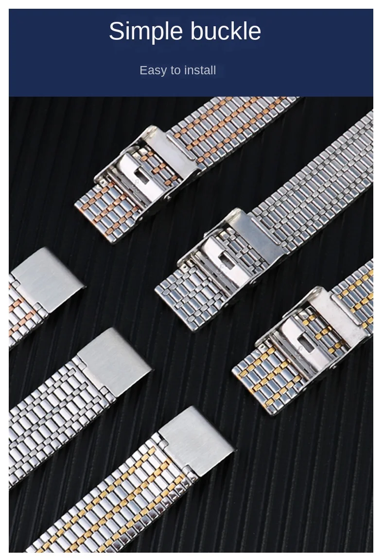 Quick Release watchband For Longines TISSOT Casio watch Strap bracelet Thin Stainless steel metal men's women's 18mm 20mm 22mm