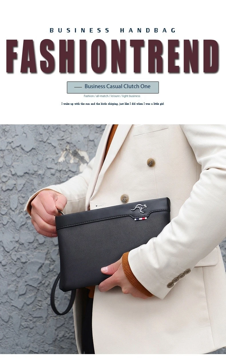 Luxury Brand Business Men Wallet Leather Man Clutch Bag Coins Pocket Purse Casual Envelope Long Wallets Luxury Handbag for Phone