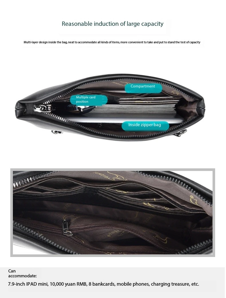 Luxury Brand Business Men Wallet Leather Man Clutch Bag Coins Pocket Purse Casual Envelope Long Wallets Luxury Handbag for Phone