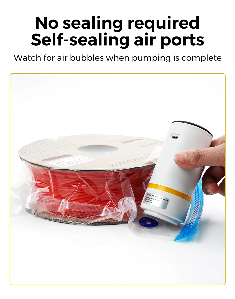 3D Printing Dry Filament Storage Bag 3D Filament Vacuum Bag for PLA/ABS/TPU Humidity Resistant Reel Bag 3D Printer Accessories