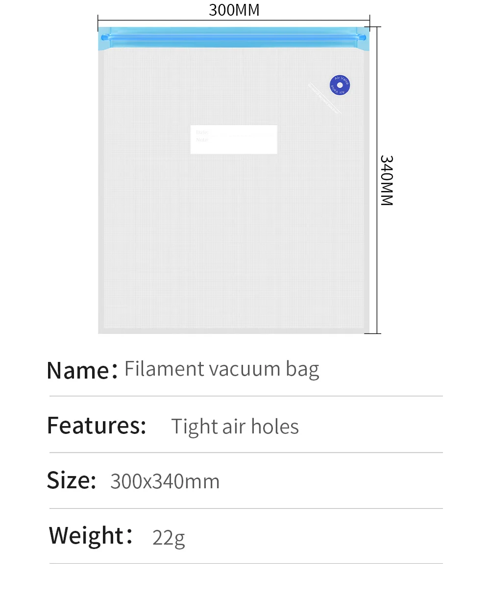 3D Printing Dry Filament Storage Bag 3D Filament Vacuum Bag for PLA/ABS/TPU Humidity Resistant Reel Bag 3D Printer Accessories