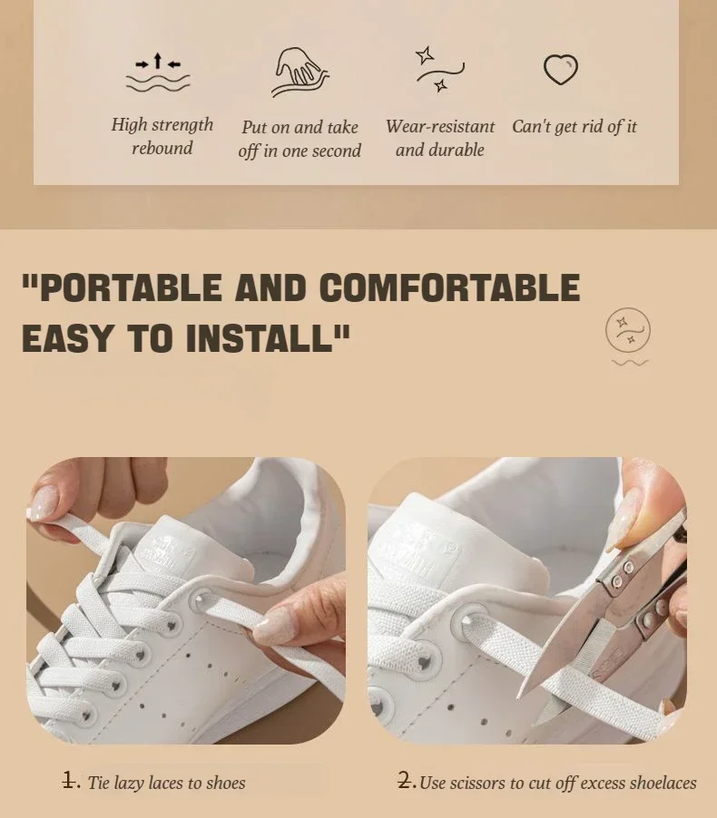 1Pair Magnetic Lock Shoelaces without ties Flat Elastic Laces Sneakers Boots No Tie Shoelace Rubber Bands for Shoes Accessories