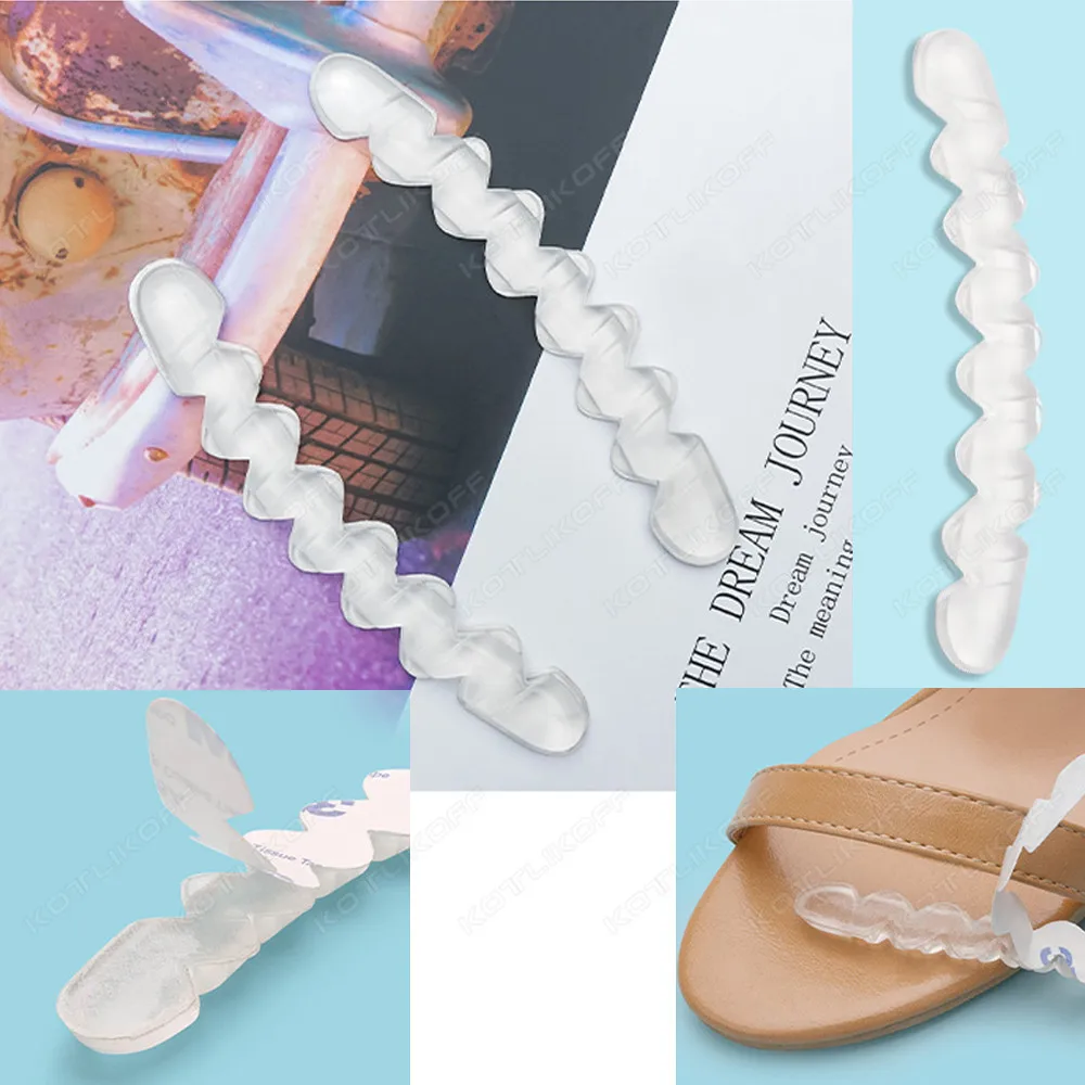 Silicone Pads for Women's Shoes Non-slip Inserts Self-adhesive Forefoot Heel Gel Insoles for Heels Sandals Anti-Slip Foot Pad