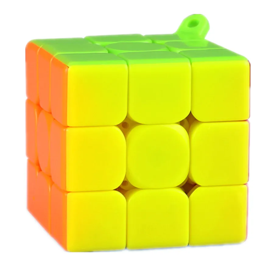 Sengso Key Chain 3x3 Mini Magic Cube 3x3 Bread Magic Tower KeyChain Backpack Decoration Cubo Magico Puzzle Toy Children Gift