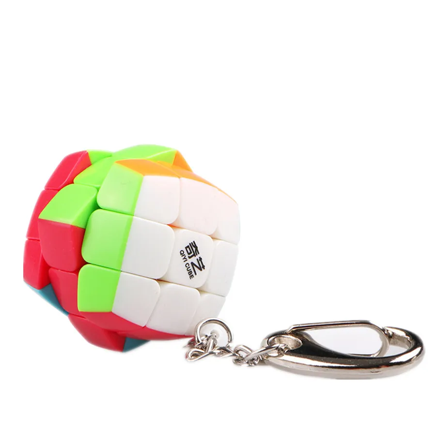 Sengso Key Chain 3x3 Mini Magic Cube 3x3 Bread Magic Tower KeyChain Backpack Decoration Cubo Magico Puzzle Toy Children Gift