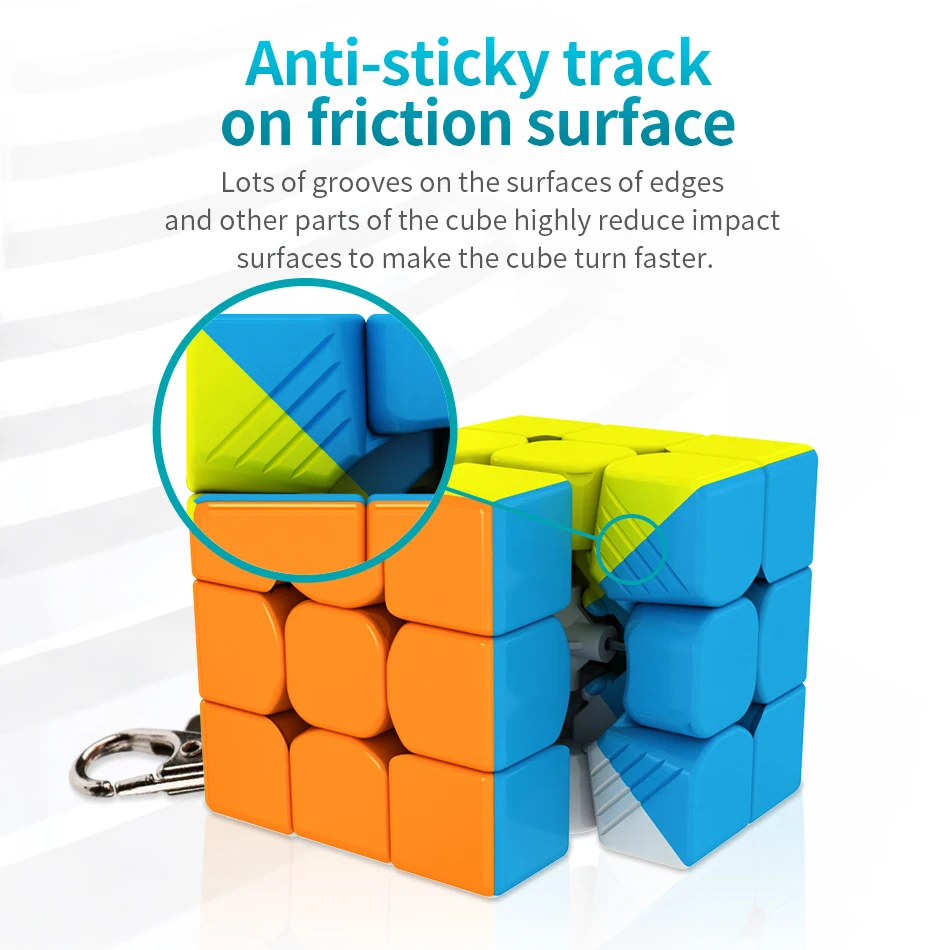 Sengso Key Chain 3x3 Mini Magic Cube 3x3 Bread Magic Tower KeyChain Backpack Decoration Cubo Magico Puzzle Toy Children Gift