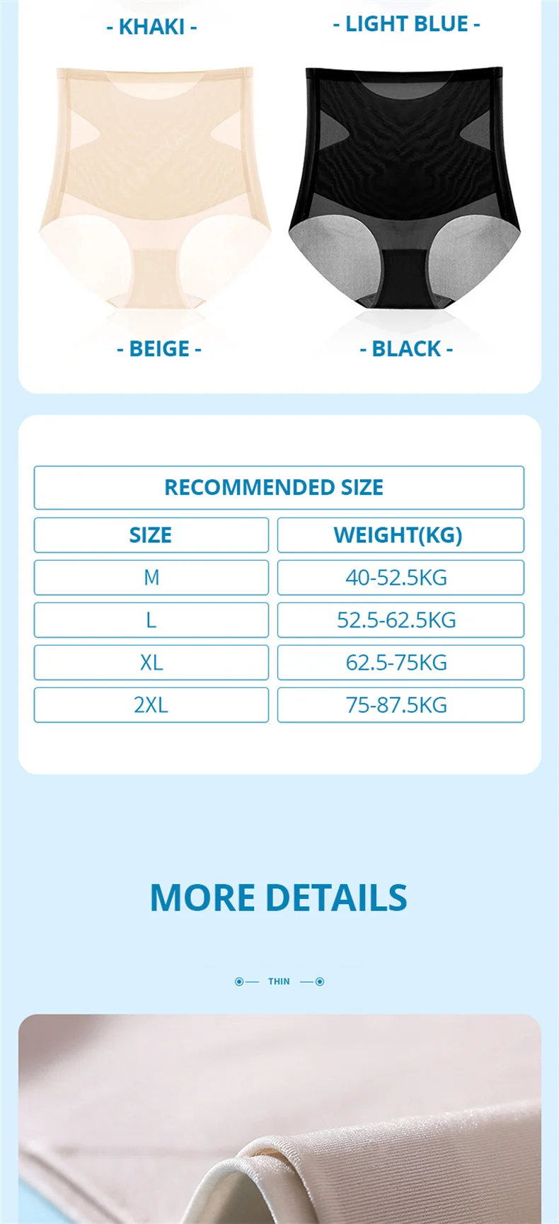 Flarixa Ultra Thin Ice Silk Panties Seamless High Waist Briefs for Women Tummy Control Underwear Shaping Pants Female Lingerie
