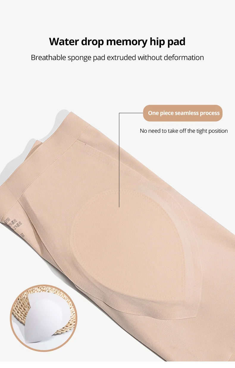 Flarixa Padded High Waist Shorts Butt Enhancer Shaper Buttock Lifting Panties Tummy Control Body Shaper With Butt Pads Shapewear
