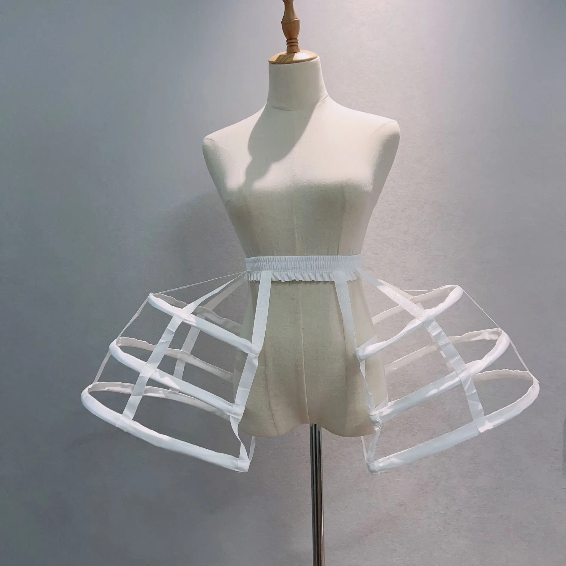 Women's Baroque Pannier Petticoat Victorian Bustle Cage Hoop Skirt Underskirt Crinoline Cosplay Vintage