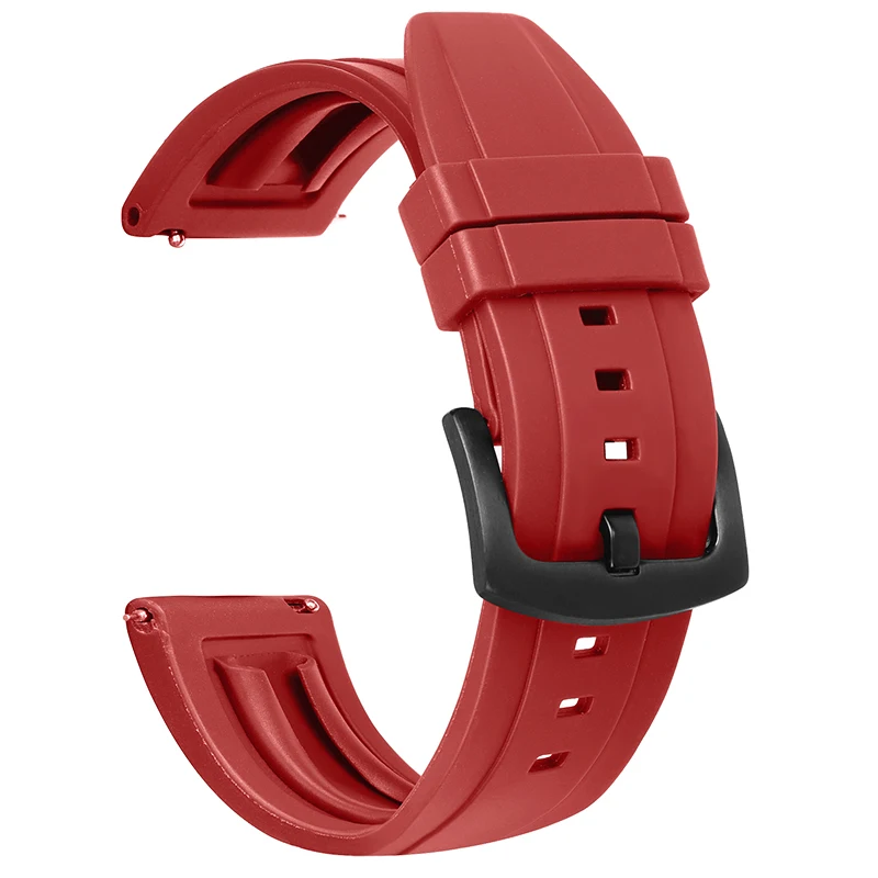 Premium Grade Vulcanized FKM Rubber Watch Strap for Seiko for Rolex 20mm 22mm 24mm Quick Release Watchbands Rubber Strap Tropic