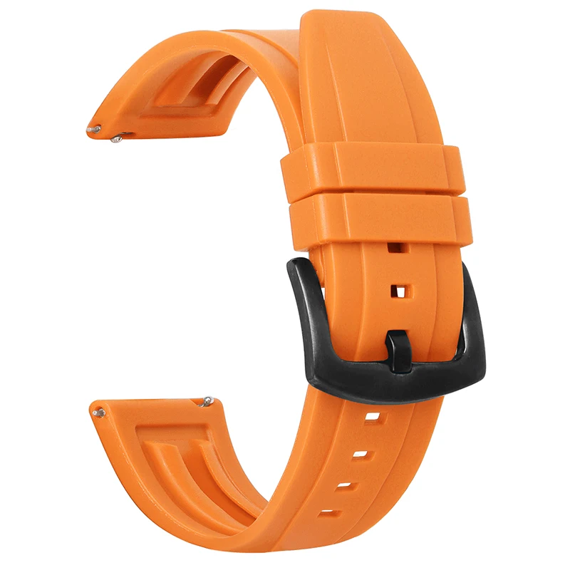 Premium Grade Vulcanized FKM Rubber Watch Strap for Seiko for Rolex 20mm 22mm 24mm Quick Release Watchbands Rubber Strap Tropic