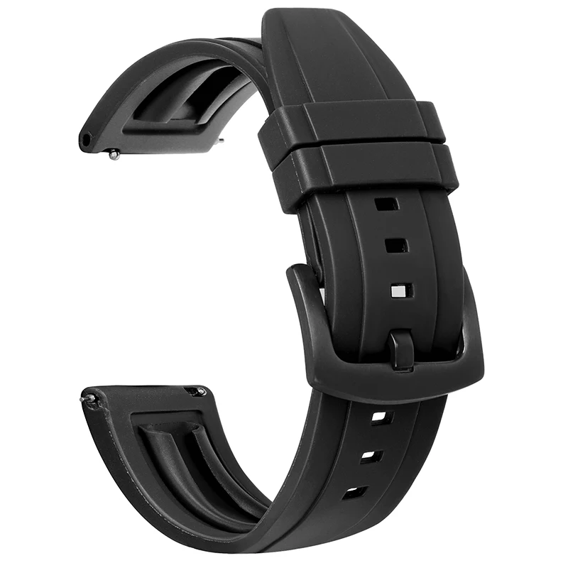 Premium Grade Vulcanized FKM Rubber Watch Strap for Seiko for Rolex 20mm 22mm 24mm Quick Release Watchbands Rubber Strap Tropic