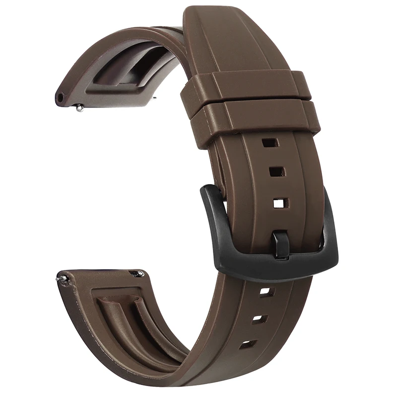 Premium Grade Vulcanized FKM Rubber Watch Strap for Seiko for Rolex 20mm 22mm 24mm Quick Release Watchbands Rubber Strap Tropic
